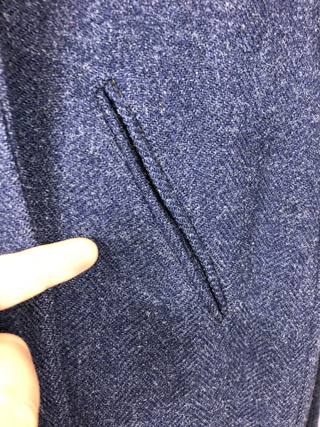 LAYAWAY PAYMENT 2 OF 3 - RESERVED FOR KHARONN - Super Rare Original Late 1920s 20s / Early 1930s 30s Vintage Navy Blue Asymmetric Coat With Amazing Fan Collar