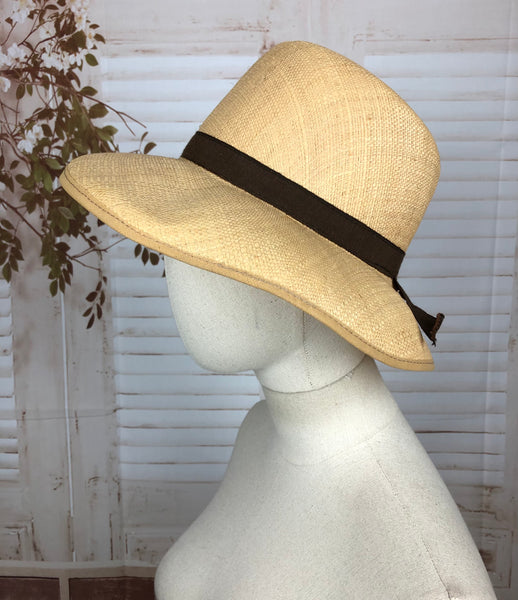 Original 1950s 50s Vintage Straw Sun Hat